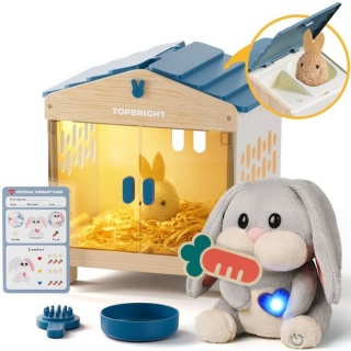 Topbright Pluszowa zabawka interaktywna Mummy Bunny - Zestaw edukacyjny opiekuna króliczka 36m+