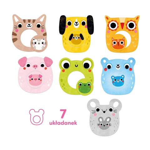 CzuCzu Moje puzzle z dziurką Zwierzątka, 12m+