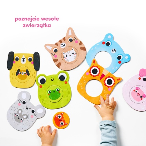 CzuCzu Moje puzzle z dziurką Zwierzątka, 12m+