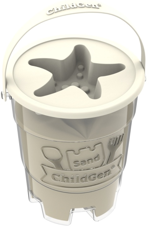 Piasek kinetyczny z foremką 500g, zapach brzoskwiniowy, kolor naturanly