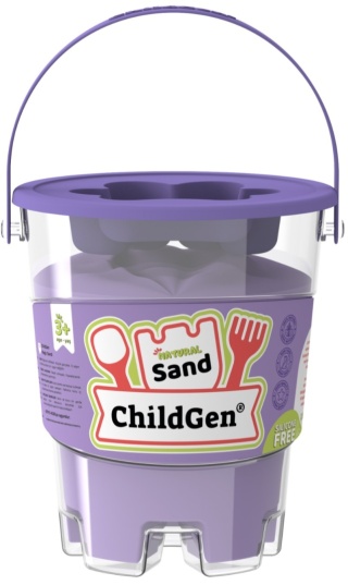 Piasek kinetyczny z foremką 500g, zapach brzoskwiniowy, kolor Fioletowy