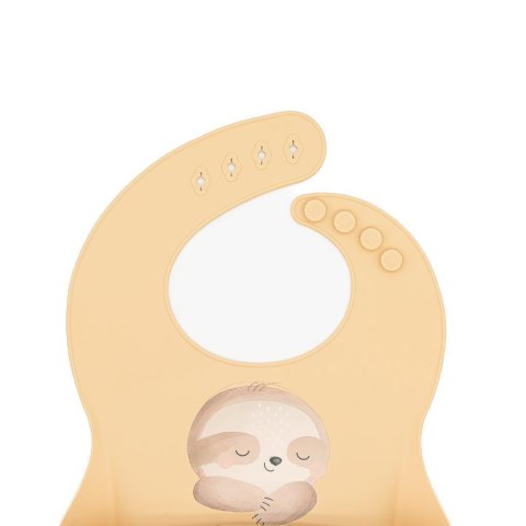 SASSI Śliniak silikonowy z kieszonką Leniwiec