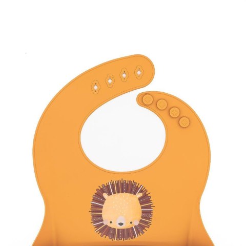 SASSI Śliniak silikonowy z kieszonką Lew