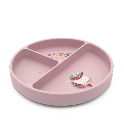 SASSI Talerz silikonowy z przyssawką Jednorożec