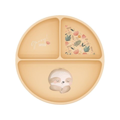 SASSI Talerz silikonowy z przyssawką Leniwiec