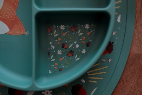 SASSI Talerz silikonowy z przyssawką Lisek