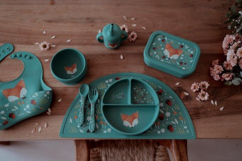 SASSI Talerz silikonowy z przyssawką Lisek