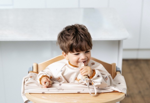 BiBADO Łyżeczka i widelec z możliwością doczepienia do śliniaka Fawn