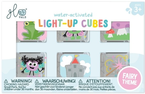 Glo Pals, Kostki sensoryczne świecące w wodzie 6 sztuk - Wróżki