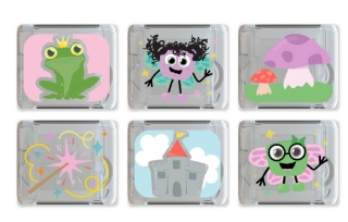 Glo Pals, Kostki sensoryczne świecące w wodzie 6 sztuk - Wróżki