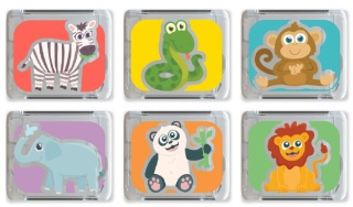 Glo Pals, Kostki sensoryczne świecące w wodzie 6 sztuk - Zwierzęta