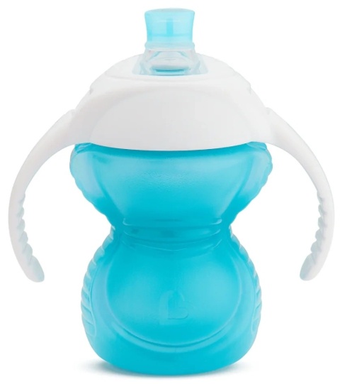 Munchkin Kubek treningowy z ustnikiem odpornym na gryzienie, niebieski, 237 ml