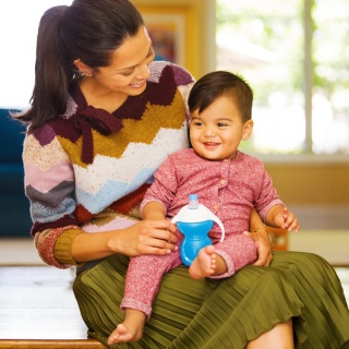 Munchkin Kubek treningowy z ustnikiem odpornym na gryzienie, niebieski, 237 ml