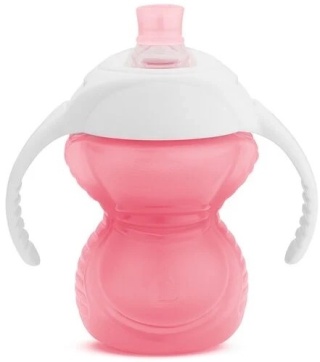Munchkin Kubek treningowy z ustnikiem odpornym na gryzienie, różowy, 237 ml