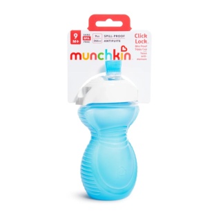 Munchkin Kubek treningowy z ustnikiem odpornym na gryzienie,niebieski, 296 ml