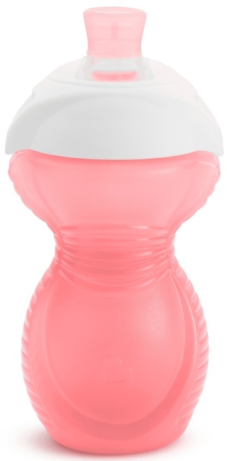 Munchkin Kubek treningowy z ustnikiem odpornym na gryzienie, różowy, 296 ml