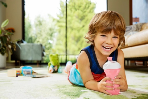 Munchkin Kubek treningowy z ustnikiem odpornym na gryzienie, różowy, 296 ml