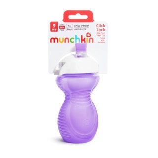 Munchkin Kubek treningowy z ustnikiem odpornym na gryzienie, fioletowy, 296 ml