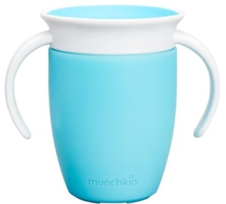 Munchkin Miracle 360° kubek treningowy z uchwytami, niebieski, 207 ml