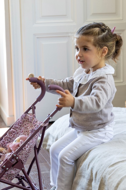 PASITO A PASITO WÓZEK DLA LALEK SKŁADANY SPACERÓWKA PARASOLKA Cherry Flower