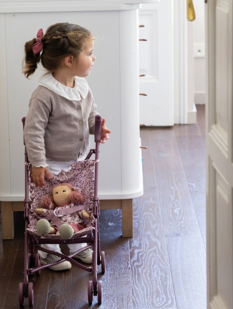 PASITO A PASITO WÓZEK DLA LALEK SKŁADANY SPACERÓWKA PARASOLKA Cherry Flower