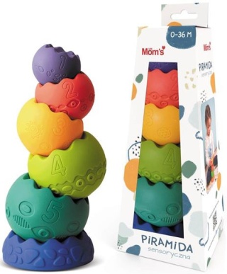 HENCZ Piramida sensoryczna, pastelowa