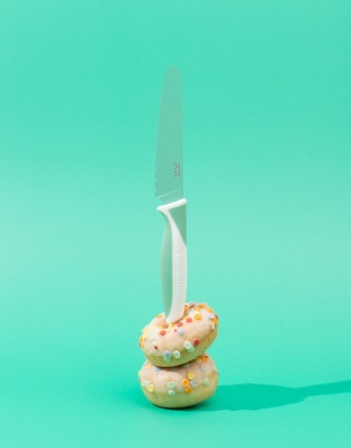 KiddiKutter, Bezpieczny nóż do nauki krojenia dla dzieci, NORDIC MINT, lekki