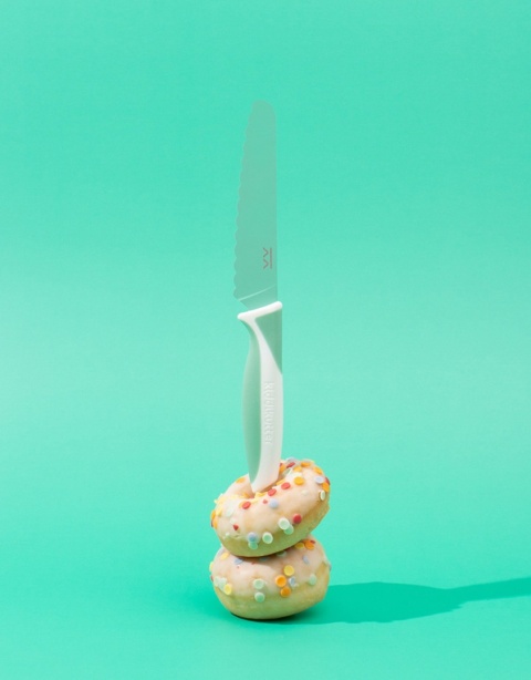 KiddiKutter, Bezpieczny nóż do nauki krojenia dla dzieci, NORDIC MINT, lekki