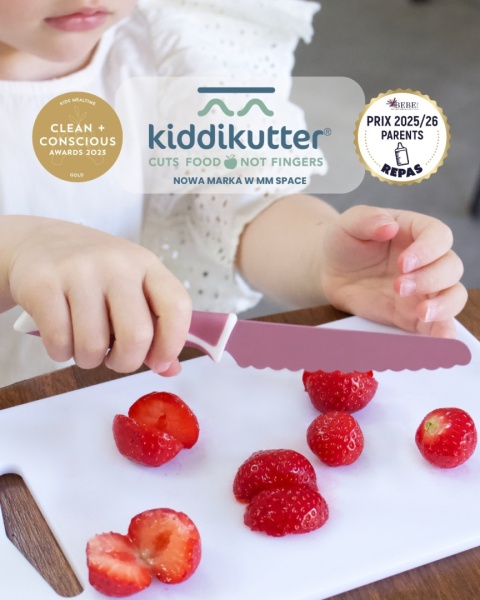 KiddiKutter, Bezpieczny nóż do nauki krojenia dla dzieci, NORDIC MINT, lekki