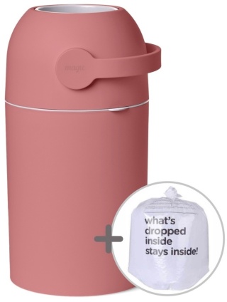 Magic Majestic Kosz na zużyte pieluchy - burgundowy (na 25 pieluch) + worki