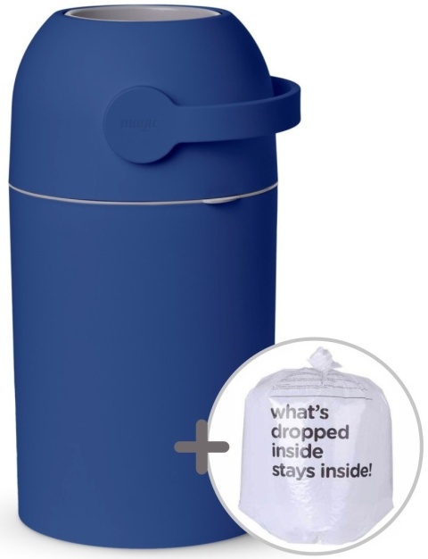 Magic Majestic Kosz na zużyte pieluchy - kobaltowy (na 25 pieluch) + worki