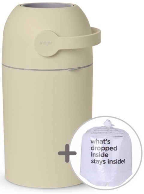 Magic Majestic Kosz na zużyte pieluchy - beżowy (na 25 pieluch) + worki
