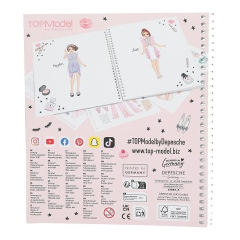 TOPMODEL ZESTAW DRESS ME UP Z KOLOROWANKĄ GLAM LOOK