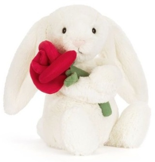 Jellycat Wesoły Króliczek z Różą 31 cm