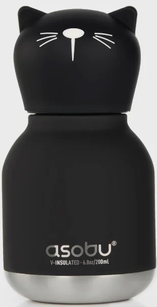 Bestie Asobu Butelka termiczna Mini – Czarny Kot 200 ml