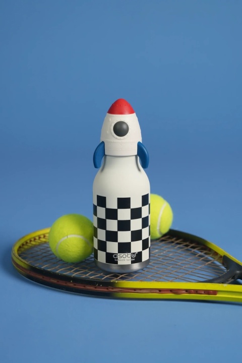 Bestie Asobu Butelka termiczna ze słomką – Rakieta 460 ml