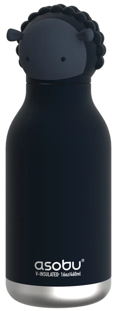 Bestie Asobu Butelka termiczna ze słomką – Owca czarna 460 ml