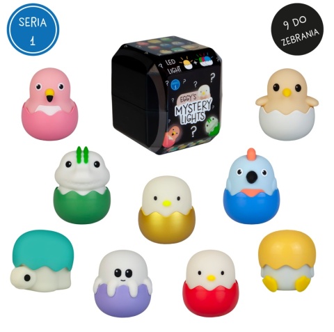 EGGY'S MYSTERY LIGHTS - Mini lampka niespodzianka brelok świeci Eggy&Friend