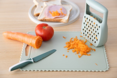 KiddiKutter, Tarka dla dzieci do warzyw bez ostrych krawędzi z rękawicą ochronną