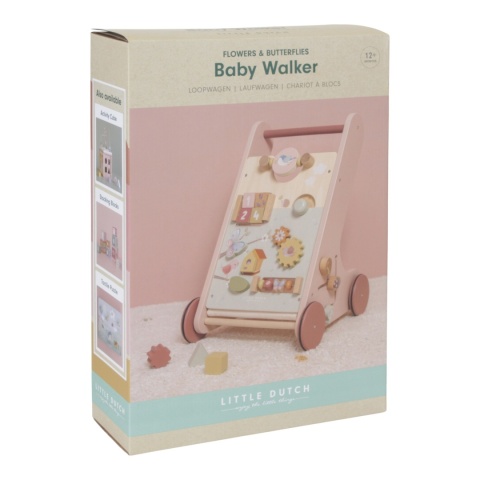 Little Dutch Drewniany chodzik edukacyjny Flowers & Butterflies FSC LD7106