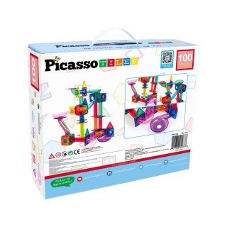 PICASSO Tor Kulkowy 100 Elementów, klocki magnetyczne