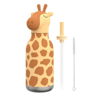 Bestie Asobu Butelka termiczna ze słomką – Żyrafa 460 ml