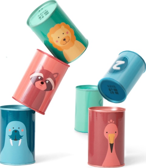 BS Toys, Gra, Zbijanie puszek woreczkami, Zwierzęta, 3+