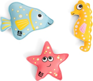 BS Toys, Morskie zwierzęta do nauki nurkowania, pastelowe – Tonąca zabawka zręcznościowa