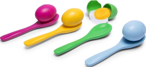 BS Toys Gra zręcznościowa edukacyjna dla dzieci Wyścig Jajko na łyżce 4+