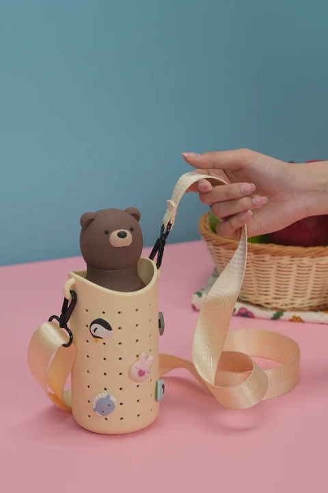 Bestie Sling Asobu Etui na butelkę z paskiem – żółte