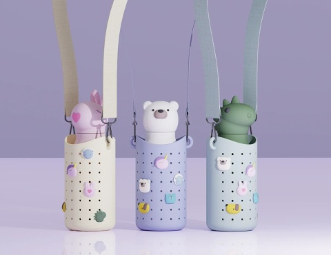 Bestie Sling Asobu Etui na butelkę z paskiem – żółte