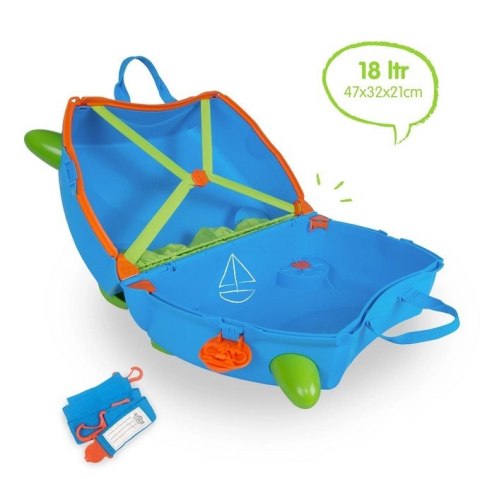 TRUNKI WALIZKA DLA DZZIECI JEŻDŻĄCA WALIZECZKA NIEBIESKA - Terrance