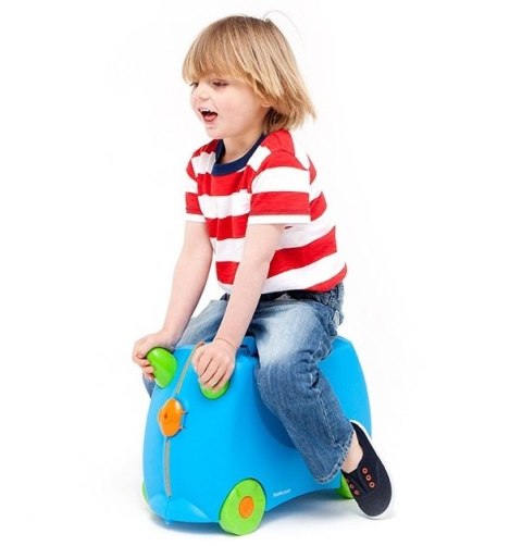 TRUNKI WALIZKA DLA DZZIECI JEŻDŻĄCA WALIZECZKA NIEBIESKA - Terrance