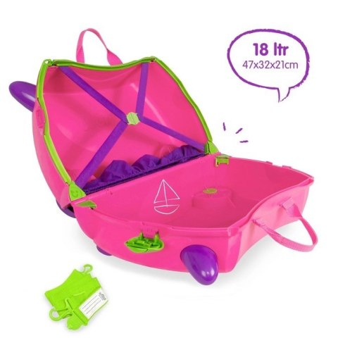 TRUNKI WALIZKA DLA DZZIECI JEŻDŻĄCA WALIZECZKA RÓŻOWA Trixi